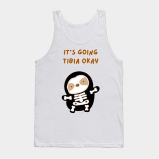 It’s Going to Be Okay Halloween Skeleton Sloth Tank Top